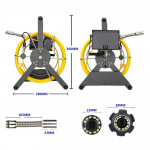 KS-30 Monitörlü Sert Tel 50 metre Kablolu Kuyu, Sondaj, Kanalizyasyon, Define Kamerası