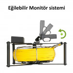 KS-30 Monitörlü Sert Tel 50 metre Kablolu Kuyu, Sondaj, Kanalizyasyon, Define Kamerası