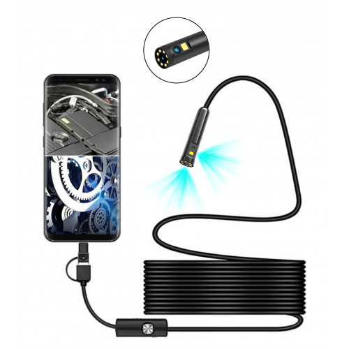 3  Kameralı USB Type-C 2MT Yılan Kamera
