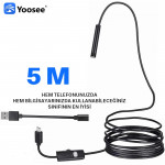 3  Kameralı USB Type-C 5MT Yılan Kamera